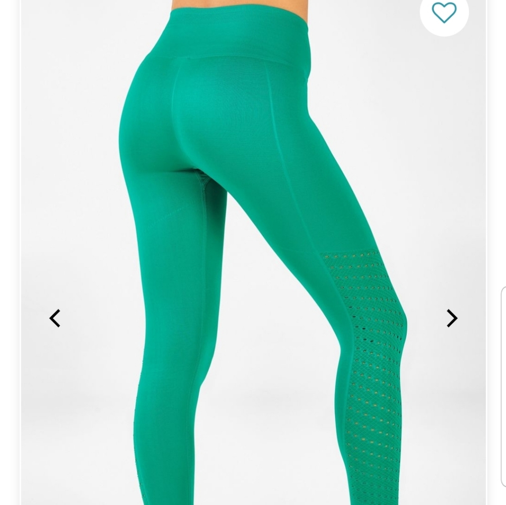 Teal perforated 7/8 length